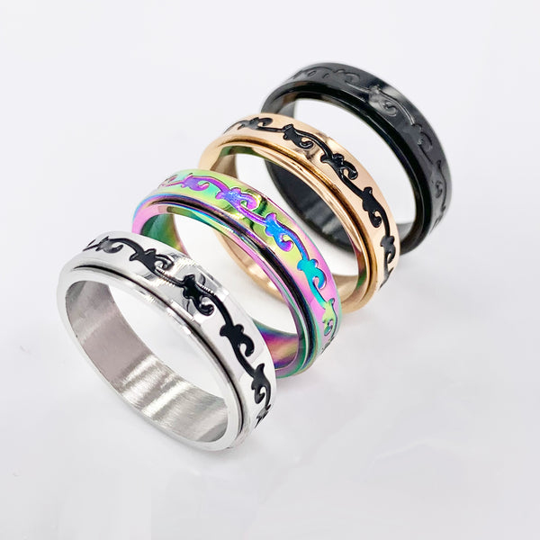 Art Spinner Ring-Stainless Steel-Worry Ring
